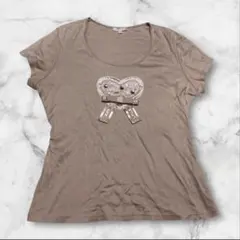 【希少美品】トゥービーシック　ピンク　スパンコール　リボン　半袖　Tシャツのサムネイル