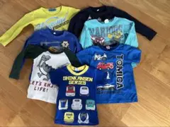 キッズTシャツ 7枚セット 100cm トミカ、新幹線、働く車