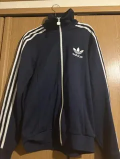 adidas ネイビー ジップアップジャージ　トラックジャケット