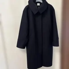 グリーンレーベルリラクシング メルトンビッグカラーコート ネイビー 38サイズ