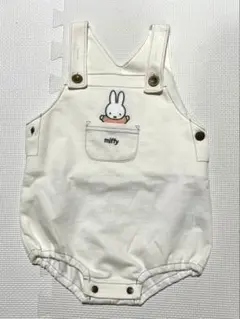 【新品タグ付】ミッフィー　サロペット　オーバーオール ホワイト 70〜80