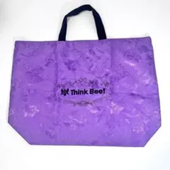Think Bee! エコバッグ パープル 花柄　シンクビーのサムネイル