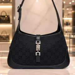 極美品✨　GUCCI Jackie GG Canvas Shoulder Bag