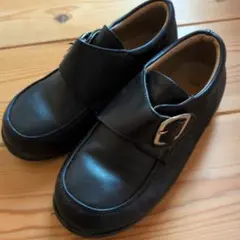 黒いレザー風フォーマルシューズ 20.0cm