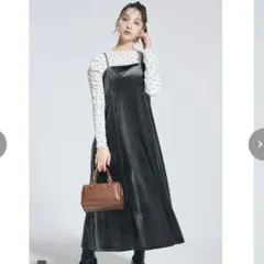 coca ベロアキャミワンピース