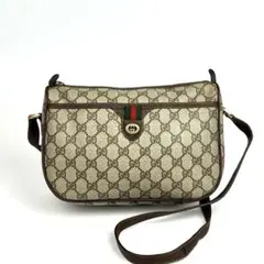 【美品】グッチ　ショルダーバッグ　GGスプリーム　シェリーライン　PVC　レザー