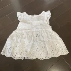 ホワイト チュニック プティマイン 80サイズ