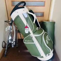 即日発送 マルボンゴルフ キャディバッグ Malbon Golf バッグ 緑色のサムネイル
