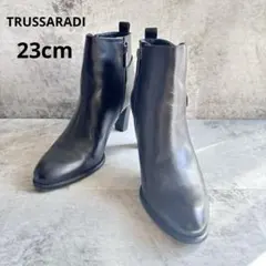 【TRUSSARADI】美品❣️ 黒 ブラック ブーツ 23cm ブーティ