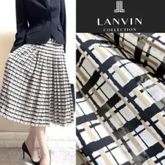 大きいサイズ！LANVIN ランバンコレクション　ロングプリーツスカートW77㎝のサムネイル