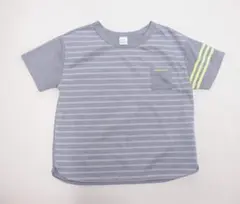 adidas neo ボーダー ポケットTシャツ グレー（Ｌ）スポーツウェアジムのサムネイル