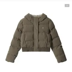 パウパデッドショートジャンパー ダウン ボア ブラウン nugu