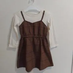 チェック柄ワンピース 110