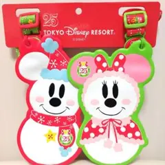 ディズニーランド　クリスマス　スノーマン　ミッキー　ミニー　パスケース