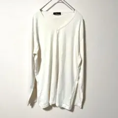 283【COMME CA ISM】　L メンズ　オフホワイト長袖
