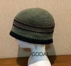 クラッシャーハット　ハンドメイド　クロシェハット　ニット帽　オールシーズン