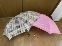 折りたたみ傘 チェック柄と格子柄