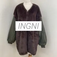 INGNI イング エコファー切替コート M ブラウン/カーキのサムネイル