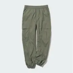イージーカーゴパンツ　丈長め　オリーブ