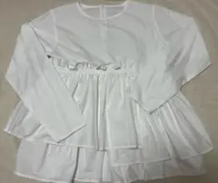グレイル　ペプラムフリルブラウス　ホワイト