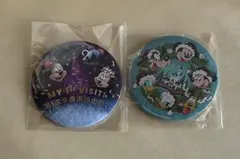 香港 ディズニー 缶バッジ 1st visit クリスマス Disney 2点