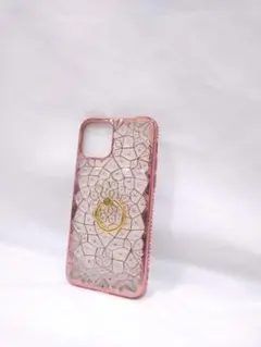 iPhone12 ケースリング付き ピンク
