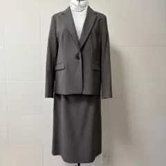 AOKI LES MUESテーラードジャケット茶2XL+セミタイトスカート茶XL