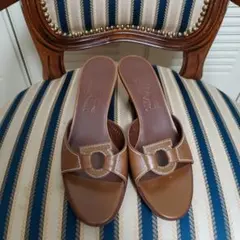 フェラガモ サンダル 新品 焦げ茶 24 24.5cm