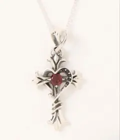 con affettoor シルバー925ハートクロス ネックレス