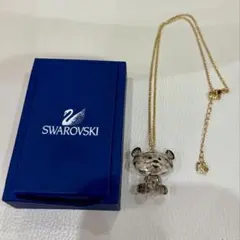 ★レア★ スワロフスキー くま　ベア ネックレス ゴールドカラー