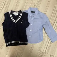 長袖シャツ　ベストセット　サイズ90 キッズ　メンズ