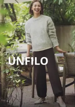 UNFILO アンフィーロ アルパカシャギー クルーネック プルオーバー　洗える