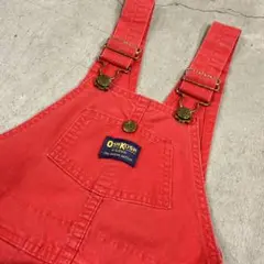 70's USA製 オシュコシュオーバーオール 6T 希少 赤 vintage