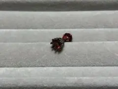 【MEDISTORE】レッドのダブルストーン付き　ボディピアス