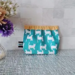 ねこ柄　バネ口ポーチ　ミニポーチ　コスメポーチ　小物入れ