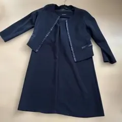 ネイビー ワンピーススーツ ジャケット付き