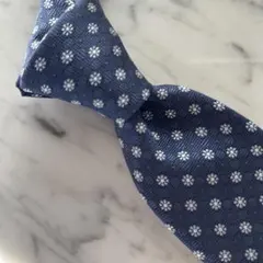 【新品】ダークブラウン×サックス×白花柄