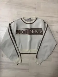 CECI McBEE アイボリー クロップドニット
