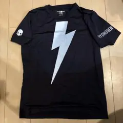 HYDROGEN 稲妻 スカル Tシャツ メンズM ブラックのサムネイル