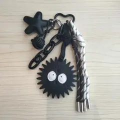 じゃらじゃらキーホルダー まっくろくろすけ ジブリ風 バッグチャーム