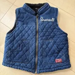 あったかデニム風ベスト（内側ボア）　110サイズ