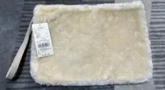 アイボリー ファー クラッチバッグ Fサイズ