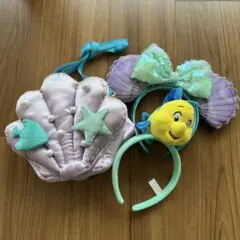 ディズニー アリエル フランダー カチューシャ ショルダーバッグ