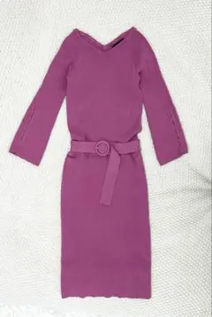 ジャスグリッティー　ピンク　ニット　ワンピース