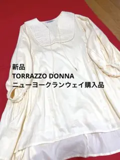 TORRAZZO DONNA クリームイエロー　長袖チュニックワンピース