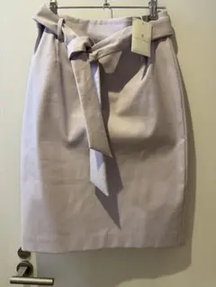未使用UNITED ARROWS 薄い紫 リボン付きタイトスカート
