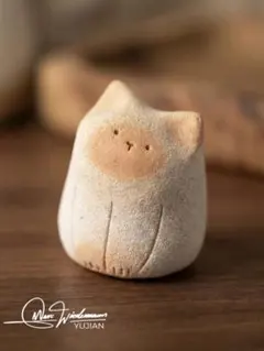 猫の置物 縁起物 鯛 瓢箪 ミニチュア - メルカリ