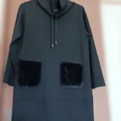 黒いハイネックチュニック　FENICE 38