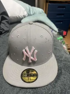 New Era 59FIFTY グレー NYロゴ キャップリメイク