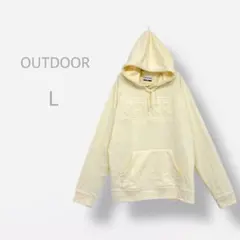 【OUTDOOR】　パーカー　プルオーバー　エンボス加工　ビッグロゴ　ビビット